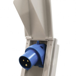 Rectangular CEE inlet socket - White