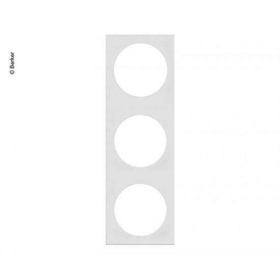 Berker INTEGRO Pure 3-gang frame, chrome finish