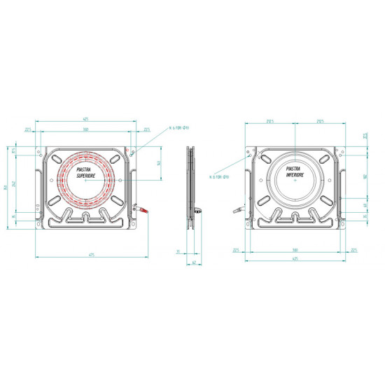 Swivel base Vito driver's side for original seat up to model year 2004