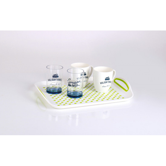 Silicone dish drying rack - 37 x 31 x 6/13 cm - White/lime