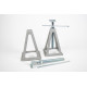 Carbest leveling jacks/caravan support stands, aluminum, 2 pieces
