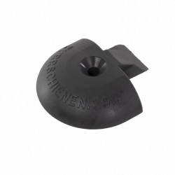 Lashing rail end piece - round - anthracite