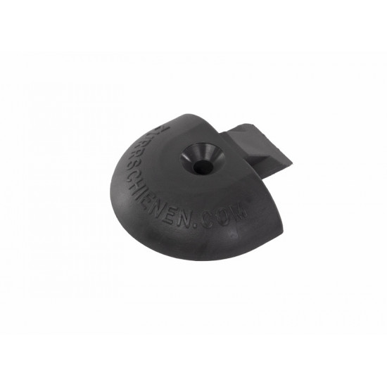 Lashing rail end piece - round - anthracite
