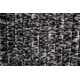 Chenille fleece curtain - 56 x 205 cm - Black / Grey