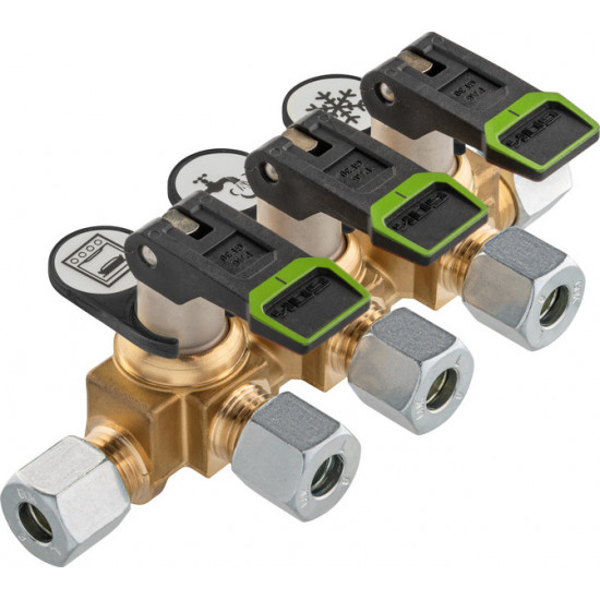 Manifold block - Short - Quick-connect valve