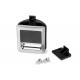 Snap lock 55 x 59 mm for door thicknesses 12 - 18 mm - matt chrome / black