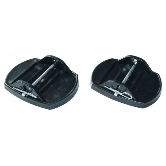 Support plate set for crank supports - Black - Set of 4