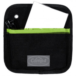 Utensilo Tessa 1, with 1 pocket, black/lime, W20xH20cm, eyelet fastening