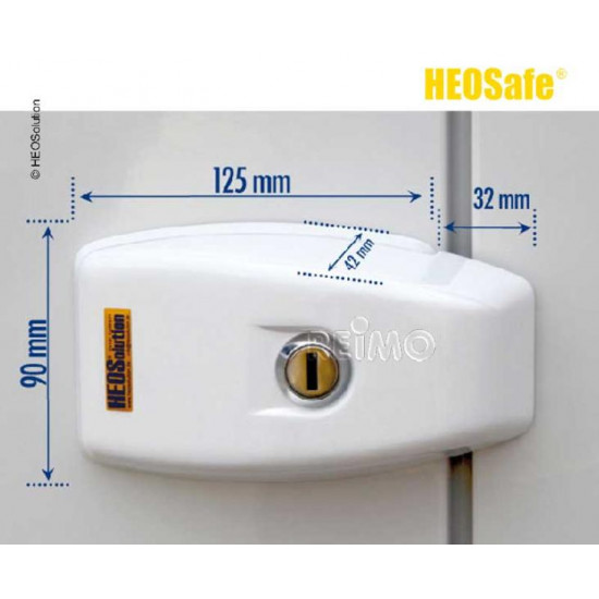 Lock for securing sliding, rear and hinged doors - set of 2