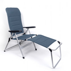 MALAGA COMFORT leg rest, padded, dark blue, aluminum frame