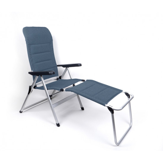 MALAGA COMFORT leg rest, padded, dark blue, aluminum frame