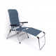 MALAGA COMFORT leg rest, padded, dark blue, aluminum frame