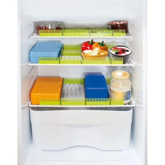 Purvario refrigerator strips in a set of 8 - Lime/Anthracite