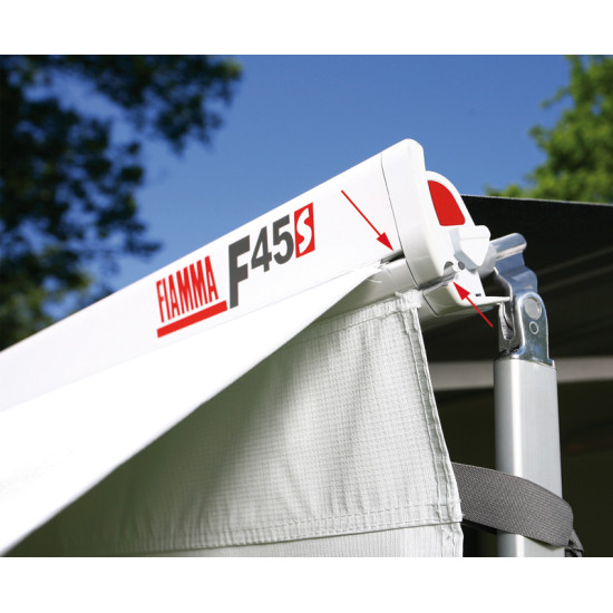 FIAMMA Awning F45S, 300cm housing Polar White, fabric Royal Grey, for right-hand drive