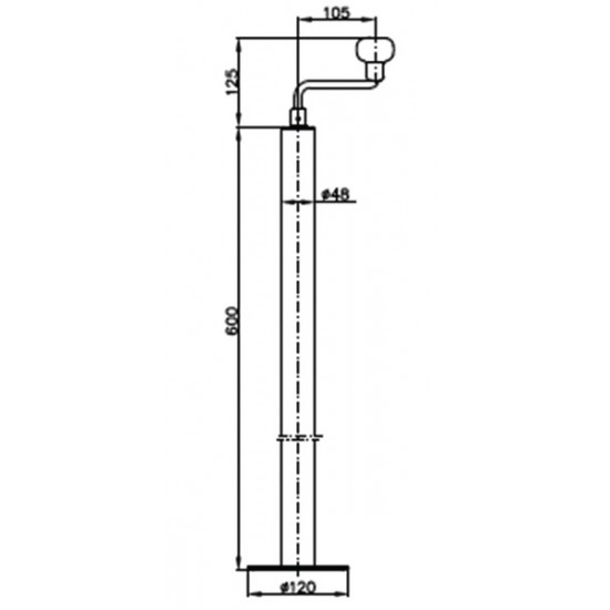 Support tube ST 48-120m.Curve