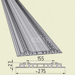Aluminum sliding rail for Euro seat 2.4m