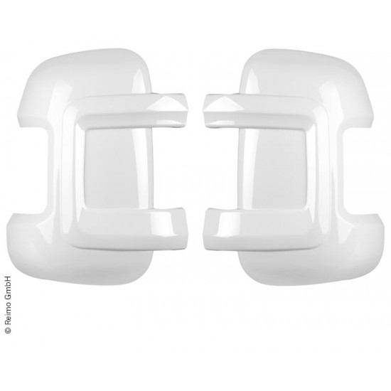 Mirror protector set - high-gloss white - long version - Fiat Ducato and similar models