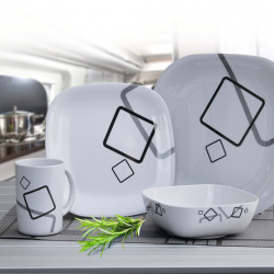 Melamine dinnerware set CUNEO - For 4 people