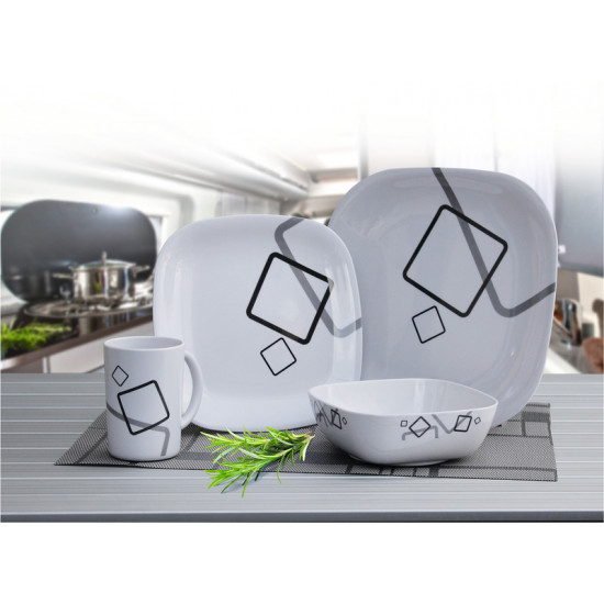 Melamine dinnerware set CUNEO - For 4 people