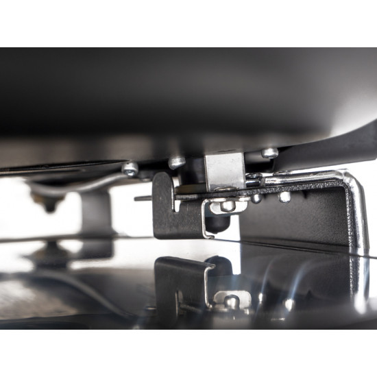 Trolley 2-flame gas grill with ignition fuse - 50 mbar