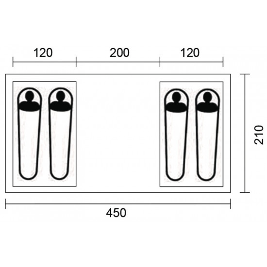 Reimo Creastone Peak family tent - 4 person tent