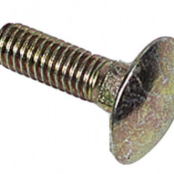 Carriage bolt M6x20, steel, 10 pieces