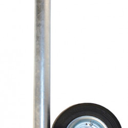 Support wheel 200x50mm, D 48mm, solid rubber with sheet metal rim