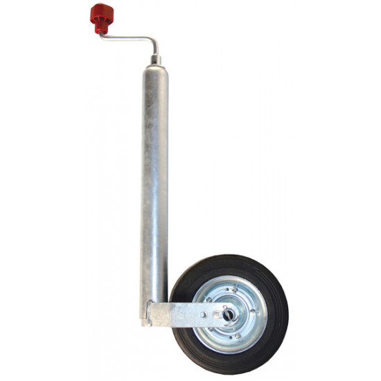 Support wheel 200x50mm, D 48mm, solid rubber with sheet metal rim