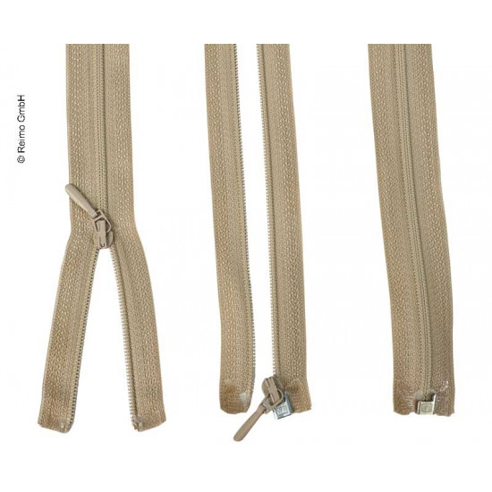 100cm separable zipper - detachable, beige, plastic