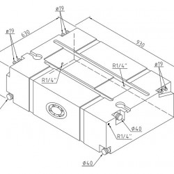 Fresh/wastewater tank made of food-grade PE - 150 l