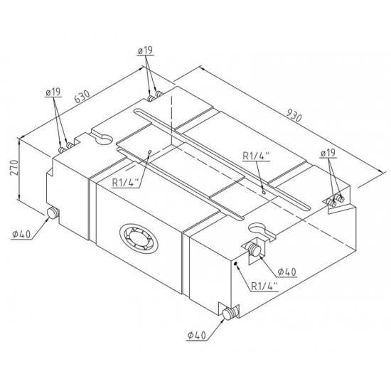 Fresh/wastewater tank made of food-grade PE - 150 l