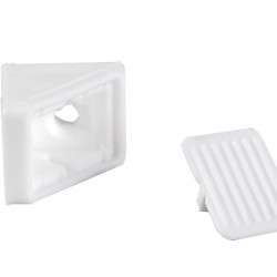 Mini furniture connectors, 10 pieces (white), 2-hole