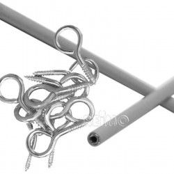 Tension fixing set for curtain fastening