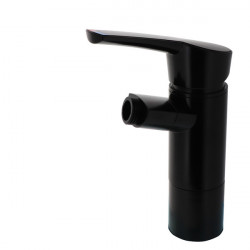 Automatic single-lever shower mixer, COMO matte black, height 17 cm, shower connection 1/2", NFL 350 mm 8/10 mm, 1