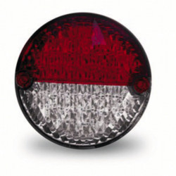 LED flashing brake/tail light 12V, 3/3/0.3W IP67 500 mm cable red