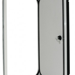 Prefabricated caravan door in System 2000, white