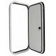 Prefabricated caravan door in System 2000, white
