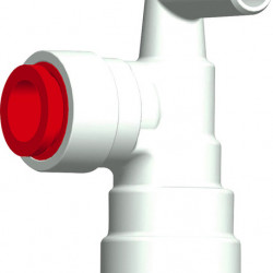 Red angled connector for JohnGuest 12mm / Uniquick 12mm