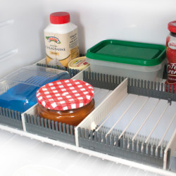 Purvario refrigerator strips in a set of 8 - light grey/anthracite