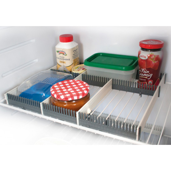 Purvario refrigerator strips in a set of 8 - light grey/anthracite
