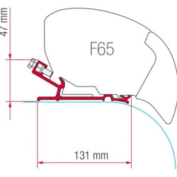 Fiamma awning bracket F65 »KIT AUTOCRUISE«, 3 holders of 15 cm