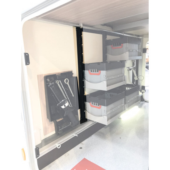 Rear shelf, shelf column, aluminum