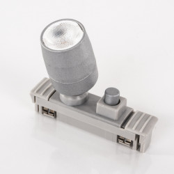 Additional spotlight with switch for track lighting system 832795 / 832796 - silver lacquered
