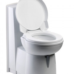 Cassette toilet C263-CS, electric flush, white plastic