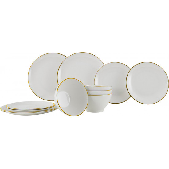 Gimex dinnerware set, gold