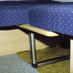 Folding table leg, silver - hinge in the middle - height 740 mm
