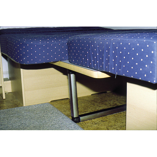 Folding table leg, silver - hinge in the middle - height 740 mm