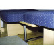 Folding table leg, silver - hinge in the middle - height 740 mm