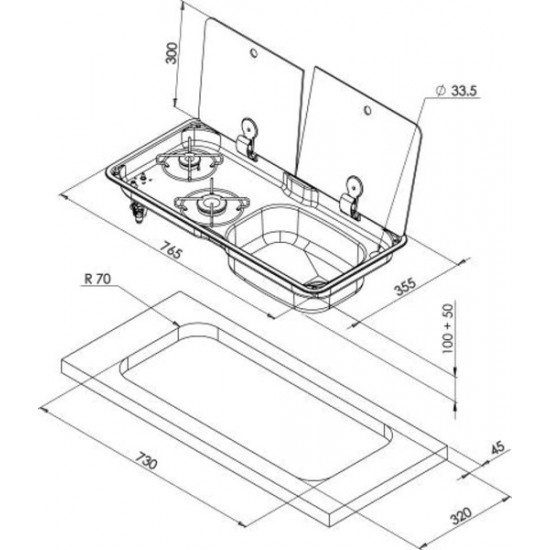 Cooker-sink combination FL1765