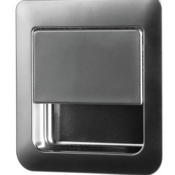 Snap lock 55 x 59 mm for door thicknesses 12 - 18 mm - matt chrome